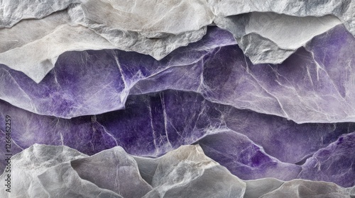 Wallpaper Mural Layered Amethyst Geode: A Symphony of Purple and Gray Torontodigital.ca