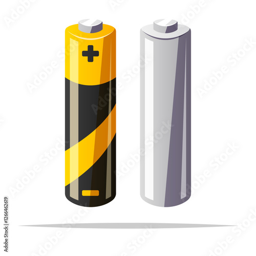 Dry cell batteries vector isolated illustration