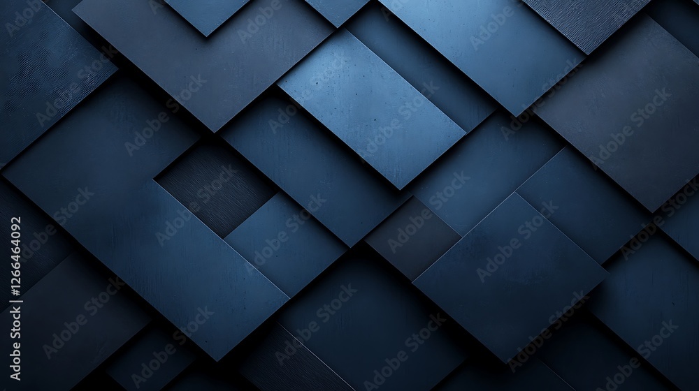 Fototapeta premium Abstract Blue Geometric Pattern Background