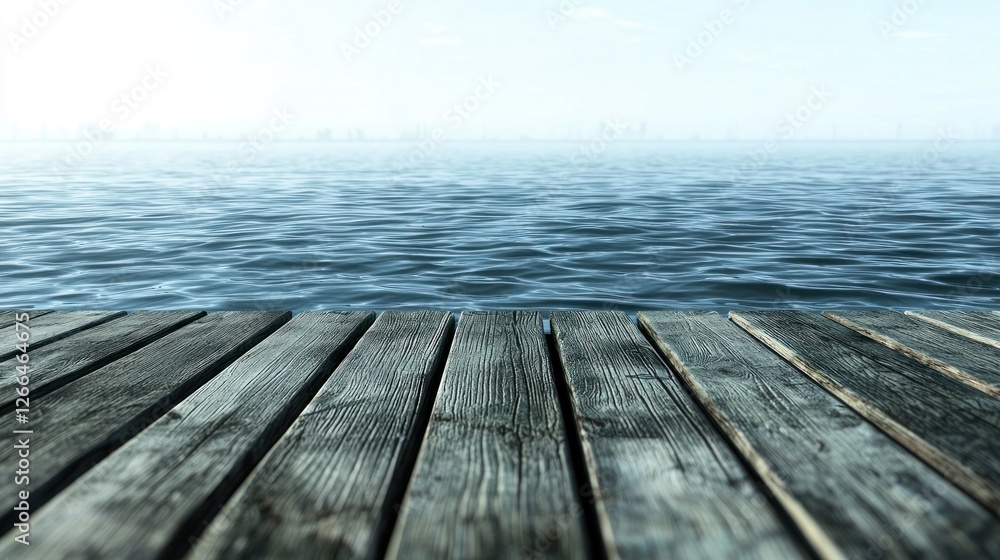 Fototapeta premium Misty Ocean Dock for Display