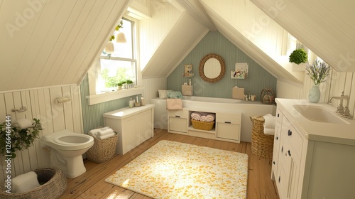 Compact ensuite with child-safe fixtures and storage units