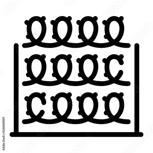barbed wire Line Icon