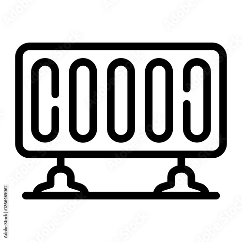 barricade Line Icon