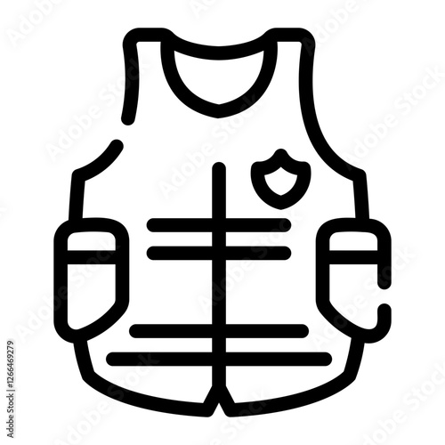 police vest Line Icon