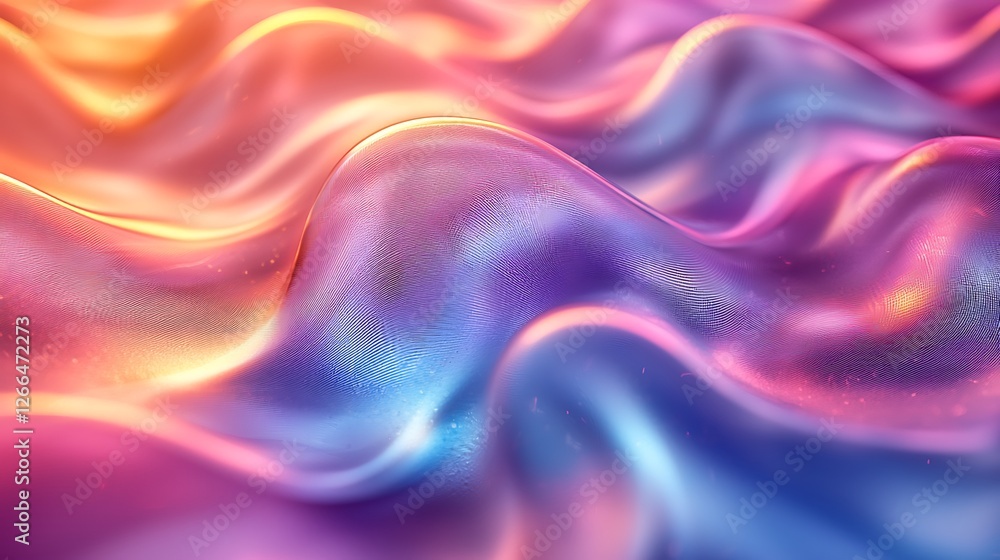 Obraz premium Abstract colorful waves flowing, digital art, vibrant background, website design
