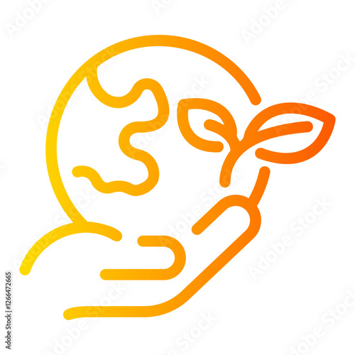 go green Line Gradient Icon