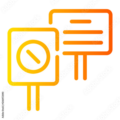 protest Line Gradient Icon