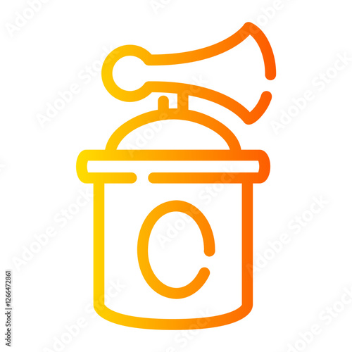 air horn Line Gradient Icon photo