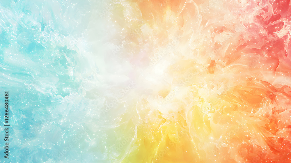 Fototapeta premium Abstract Colorful Cloud Formation Background with Sparkling Light and Soft Texture