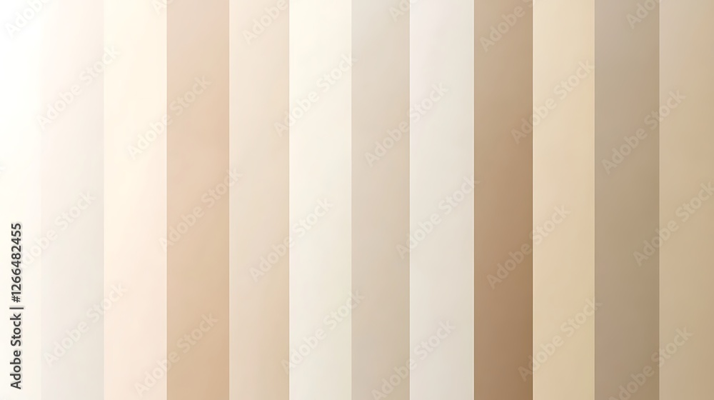 Obraz premium A collection of vertical color strips in various shades of beige and cream, showcasing a harmonious palette. Ideal for design projects, backgrounds, and color inspiration.