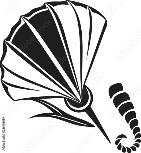 vector illustration of a feather
