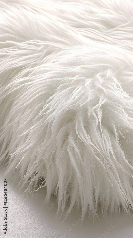 Fototapeta premium White fluffy rug texture