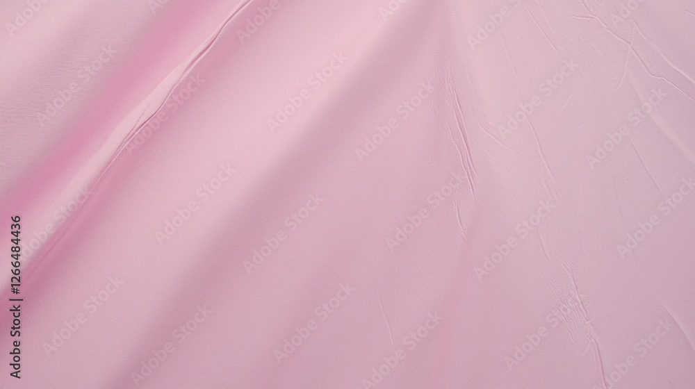 Fototapeta premium Pink fabric folds, close-up view, soft texture