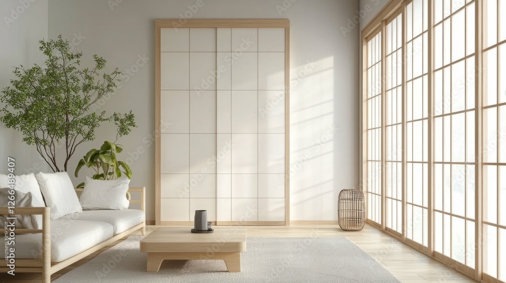 Tranquil Interior Design with Natural Light and Minimal Furniture Tranquil Interior Design with Natural Light and Minimal Furniture