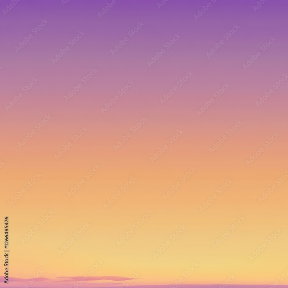 Obraz premium A stunning gradient sky showcasing vibrant shades of purple and orange during sunset, creating a serene and tranquil atmosphere perfect for nature lovers or relaxation.