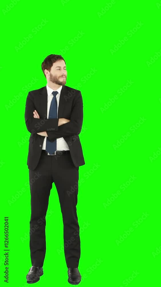 Standing businessman with arms crossed Standing businessman with arms crossed