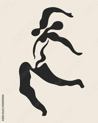 individualistic human silhouette in the wind