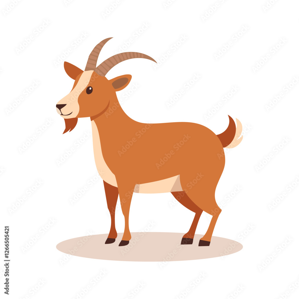 GOAT VECTOR for kids with white background