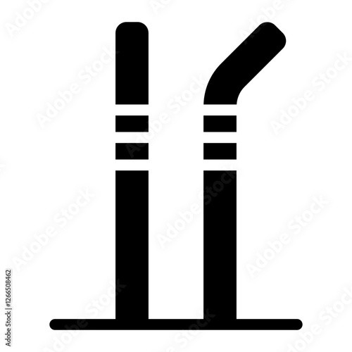 drinking straw glyph icon