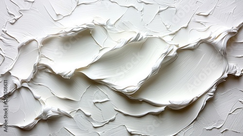Wallpaper Mural Abstract texture of thick white paint applied in layered strokes, creating a tactile surface Torontodigital.ca