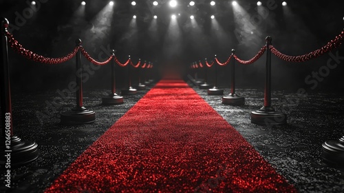 Wallpaper Mural Elegant red carpet leading to a spotlighted stage, surrounded by velvet ropes and dramatic lighting Torontodigital.ca
