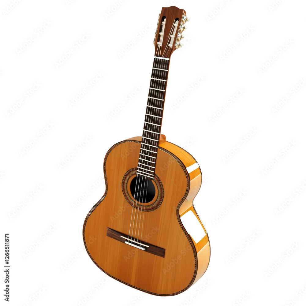 Fototapeta premium acoustic guitar isolated on white