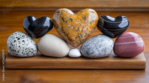  nature-inspired heart-shaped rock arrangement photo