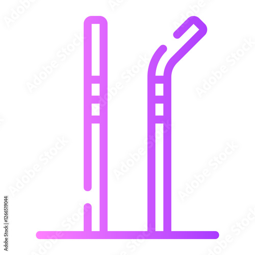 drinking straw gradient icon