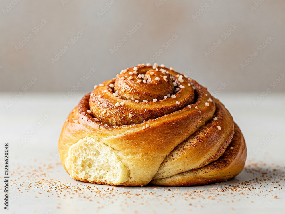 Fototapeta premium Kanelbullar, also known as Swedish cinnamon buns, are a beloved treat in Sweden and beyond. 
