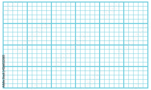 Horizontal grid square graph line page, mockup empty squared grid graph, paper grid square graph line texture of note book blank for notes - stock vector .