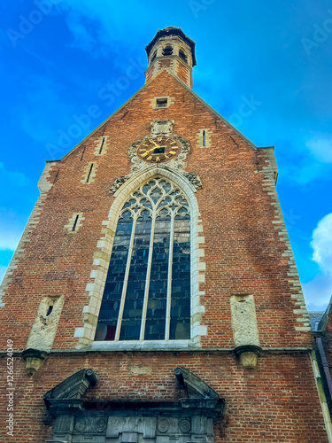  Stunning facade of the church of st mary magdalene in brussels, belgium photo