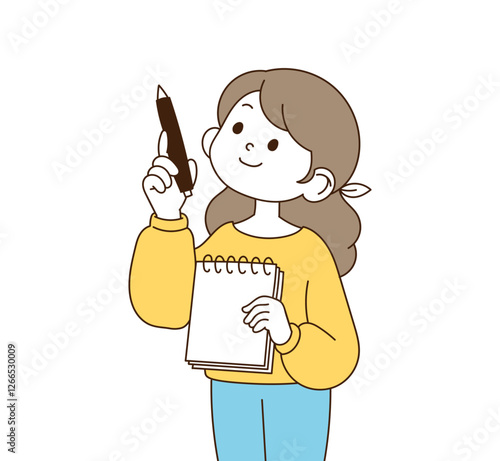 a woman who takes notes
