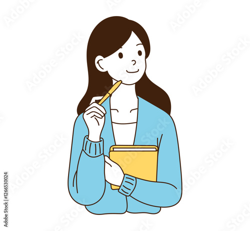 a woman who takes notes