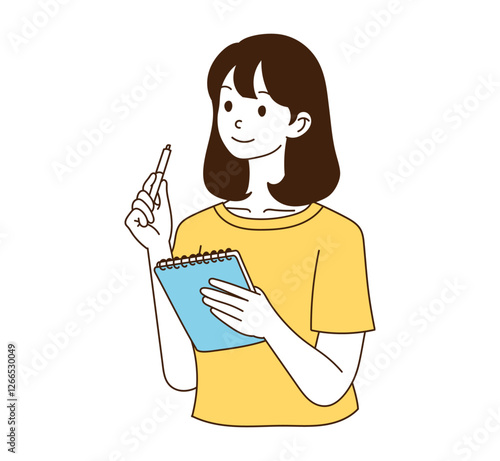 a woman who takes notes