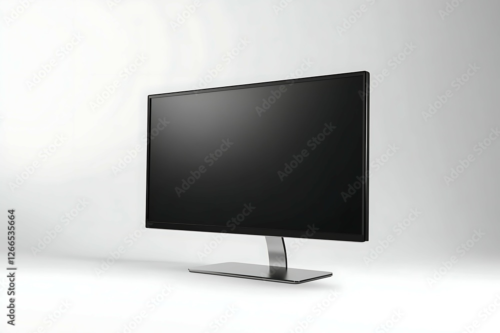 Black LCD monitor isolated on white background Black LCD monitor isolated on white background