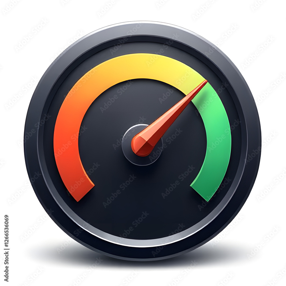Speedometer Gauge with Color Gradient Speedometer Gauge with Color Gradient