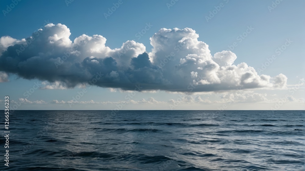 there is a large cloud that is over the ocean there is a large cloud that is over the ocean