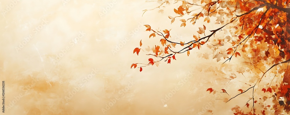 A serene autumn background featuring vibrant orange leaves against a soft, warm gradient. Perfect for nature-themed projects and seasonal designs. A serene autumn background featuring vibrant orange leaves against a soft, warm gradient. Perfect for nature-themed projects and seasonal designs.