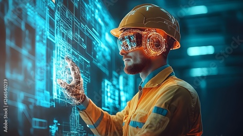 Advanced worker visualizing information with digital overlay technology