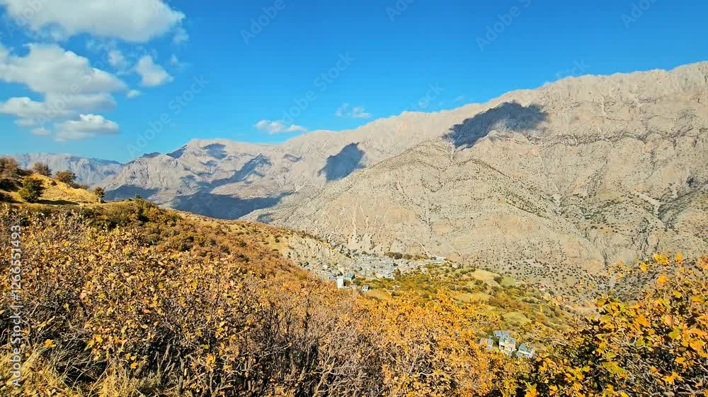 Autumn in Hawraman Takht is a magical symphony of colors. The golden leaves dance with the wind, covering the ground like a beautiful carpet of nature.