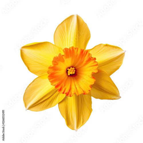 Fototapeta Naklejka Na Ścianę i Meble -   yellow daffodil flowers isolated on transparent background