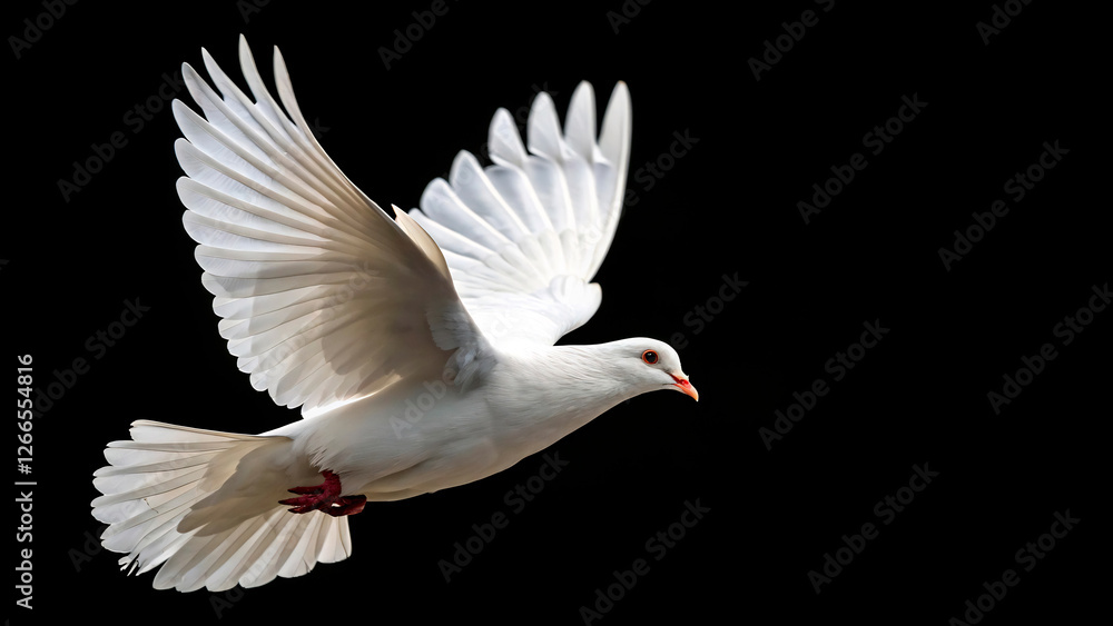 Obraz premium white dove flying