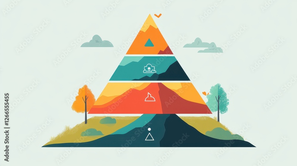 Customer journey flat design side view user experience animation Triadic Color Scheme. 