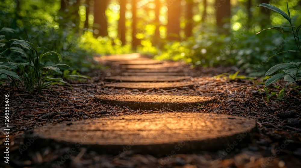 Sunlit Forest Path: A Tranquil Walk Through Nature Sunlit Forest Path: A Tranquil Walk Through Nature