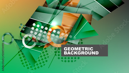 Abstract background geometric design with colorful gradients