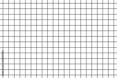 Grid paper with a squared pattern, graph paper, blank white paper texture background. Texture of graph paper, grid line paper sheet. vector illustrator