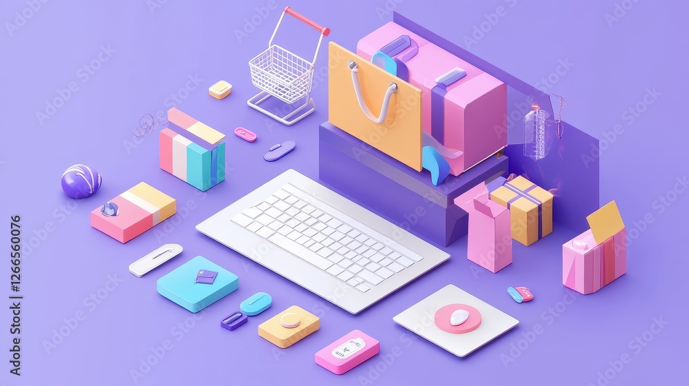 E-commerce packaging flat design top view unboxing experience theme animation colored pastel. E-commerce packaging flat design top view unboxing experience theme animation colored pastel.