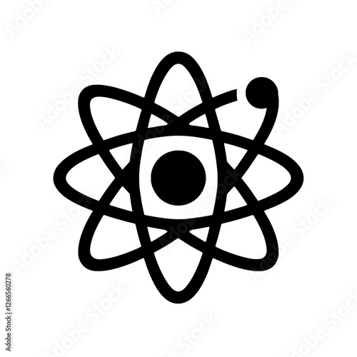 Atomic Insight: A captivating illustration of an atom with an eye in its nucleus, symbolizing knowledge, science, and the quest for understanding the universe.