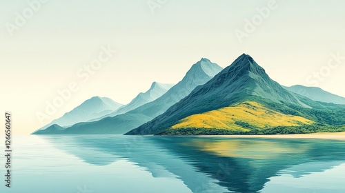 moutain and green,yellow,blue,sea adverture background,illustration --ar 16:9 --stylize 450 --v 6.1 Job ID: a868a116-292e-458b-9968-e8d00e75f125