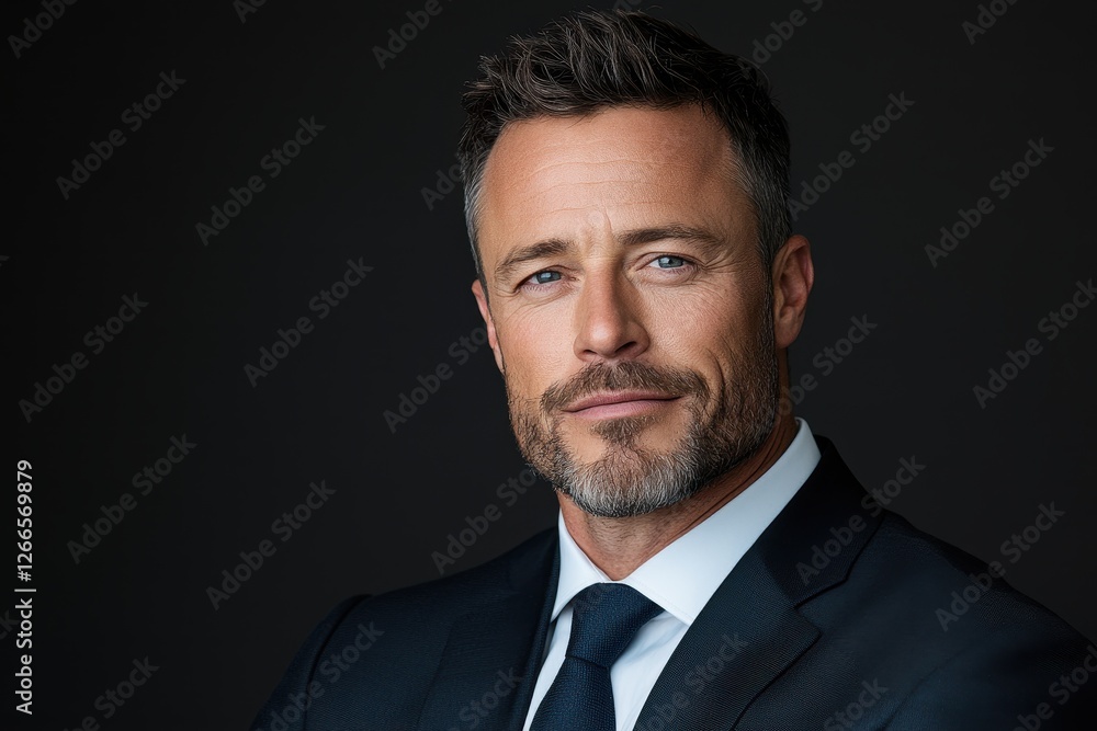 Man in suit and tie posing for a picture professional portrait photography in studio or outdoor environment Man in suit and tie posing for a picture professional portrait photography in studio or outdoor environment